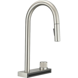 Смеситель для кухни Milacio Ultra с вытяжной лейкой и каскадным душем, сталь нержавеющая (MCU.556.SS)