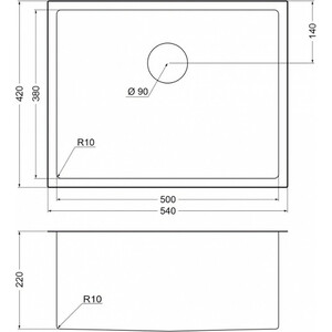 Кухонная мойка EMAR EMB-123 PVD Nano Golden