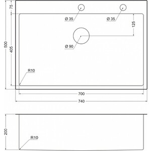 Кухонная мойка EMAR EMB-125A PVD Nano Dark