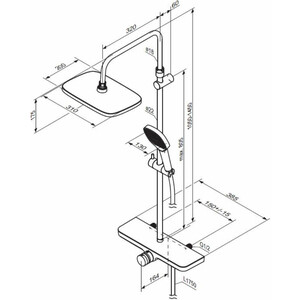 Душевая система Damixa Merkur хром (940730000)