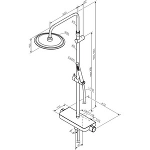 Душевая система Damixa Scandinavian Pure черный (936730300)