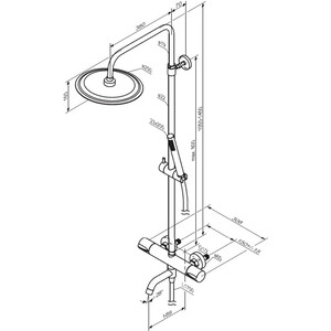 Душевая система Damixa Scandinavian Pure с термостатом, хром (936810000)