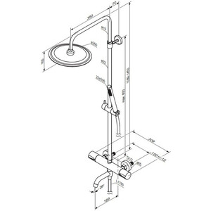 Душевая система Damixa Scandinavian Pure с термостатом, черный (936810300)