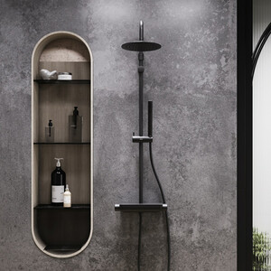 Душевая система Damixa Scandinavian Pure с термостатом, черный (936750300)