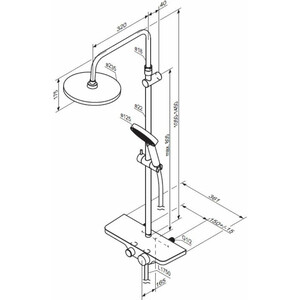 Душевая система Damixa Apollo черный (947730300)