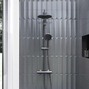 Душевая система Damixa Jupiter с термостатом, черный (977800300)