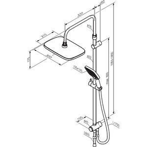 Душевой гарнитур Damixa Gala черный (953000300)