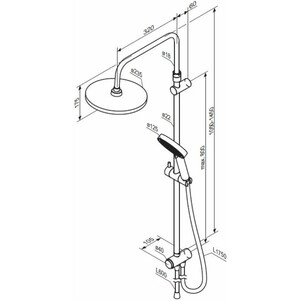 Душевой гарнитур Damixa Apollo черный (947000300)