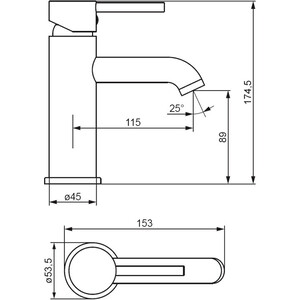 Смеситель для раковины Damixa Scandinavian Pure хром (360210000)