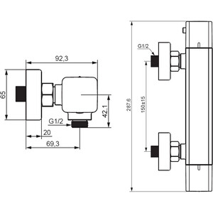 Термостат для душа Damixa Gala хром (536000000)