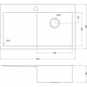 Кухонная мойка Oulin OL-FTR102R сатин