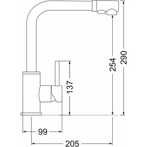 Смеситель для кухни EMAR ЕСВ 7015 сатин