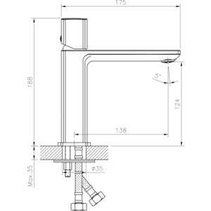 Смеситель для раковины Mixline ML27-04 хром (4610211000834)