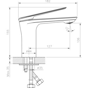 Смеситель для раковины Mixline ML25-04 хром (4610211000650)