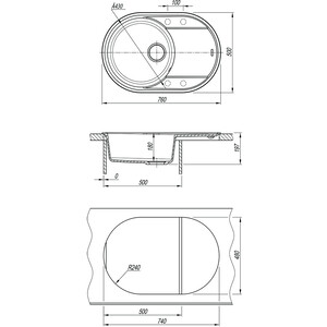Кухонная мойка Lemark Lacha 760 грей