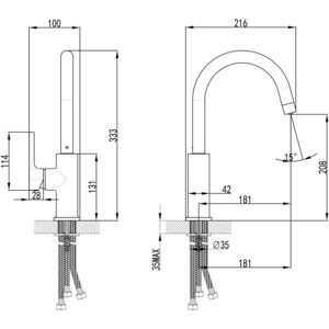 Смеситель для кухни Lemark Comfort с подключением к фильтру, серый шелк (LM3073PGS)