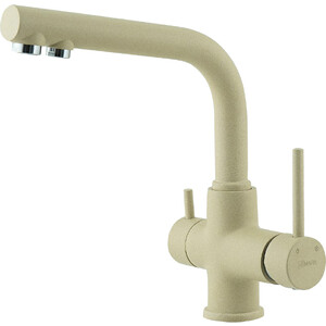 Смеситель для кухни Lemark Comfort с подключением к фильтру, бежевый (LM3061PBG)
