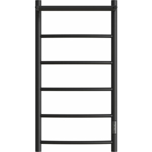 Полотенцесушитель электрический Point Афина П5 400x800 с полкой, правый, черный (PN04848PB)