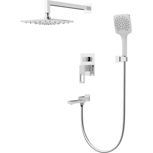 Душевая система Gappo G7117-8 встраиваемая, хром/белая (6959477697586)