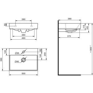 Раковина мебельная Roca Oleta 50х39 (3274C300Y)