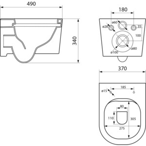 Комплект унитаза Point Веста с инсталляцией OLI, черной клавишей Globe, сиденье микролифт (886914GBO3+PN41701BM)