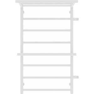 Полотенцесушитель водяной Laris Лавина П9 500х800 правый, с боковым подключением, с полкой, белый муар (73208029БМ)
