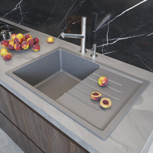 Кухонная мойка Mixline ML-GM19 NEW темно-серая 309