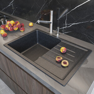 Кухонная мойка Mixline ML-GM19 NEW черная 308