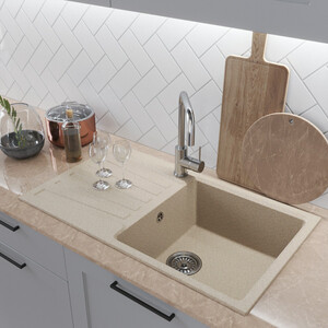 Кухонная мойка Mixline ML-GM20 NEW бежевая 328