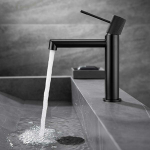 Смеситель для раковины Vincea Desire черный (VBF-1D1MB)