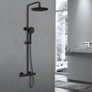 Душевая система Vincea Desire с термостатом, черная (VSFS-1D0TMB)