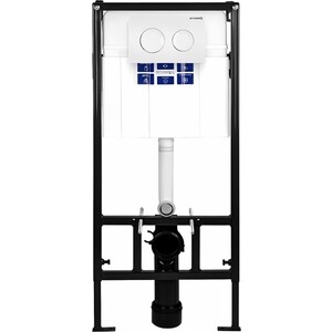 Инсталляция для унитаза Bettoserb Sava Fix Slim с клавишей смыва Cool белый глянец (312915)