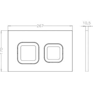 Инсталляция для унитаза Bettoserb Sava Fix Slim с клавишей смыва Smart хром глянец (312922)