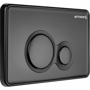 Инсталляция для унитаза Bettoserb Sava Fix Slim с клавишей смыва Twin черный матовый (312909)