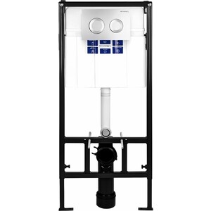 Инсталляция для унитаза Bettoserb Sava Fix Slim с клавишей смыва Cool хром матовый (312917)