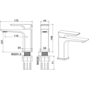 Смеситель для раковины Allen Brau Infinity черный матовый (5.21001-31)