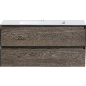 Тумба с раковиной Vincea Luka 100х47 R.Oak, раковина белая (VMC-2L100RO, VCB-13100W)