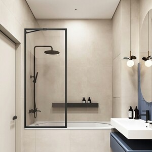 Шторка для ванны Veconi Palau 90x150 прозрачная, хром (PL85B-90-01-C7)