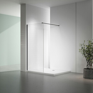 Душевая перегородка Veconi Korato KR-72B 110х200 прозрачная, черная (KR72B-110-01-C7)