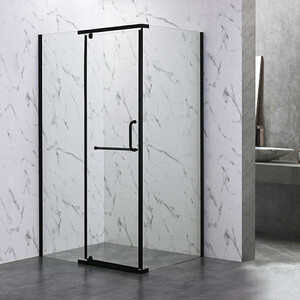 Душевой уголок Veconi Rovigo RV-19B 100x90 прозрачный, черный (RV19B-10090-01-C6)