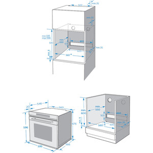 Электрический духовой шкаф Weissgauff EOM 791 SDB Black Edition