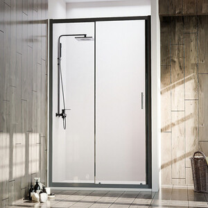 Душевая дверь Veconi Vianno VN-72B 150x190 прозрачная, черная (VN72B-150-01-C4)