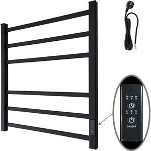 Полотенцесушитель электрический Маргроид В81-10 50x60 правый, черный матовый (8110-6050-1081-9005R)