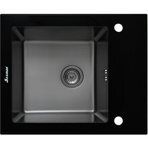 Кухонная мойка Seaman Eco Glass SMG-610B-Gun.B Gun Black