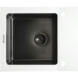 Кухонная мойка Seaman Eco Glass SMG-610W-Gun.B Gun White