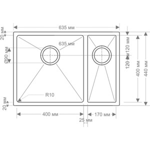 Кухонная мойка Seaman Eco Marino SME-635DL.A Steel Satin