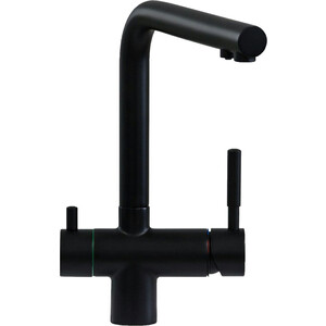 Смеситель для кухни Seaman Visconti с подключением фильтра, черный (SSL-7328-NM)