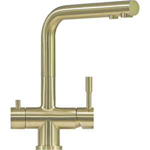 Смеситель для кухни Seaman Eco Venice с подключением фильтра, светлое золото (SSN-1068-LG)