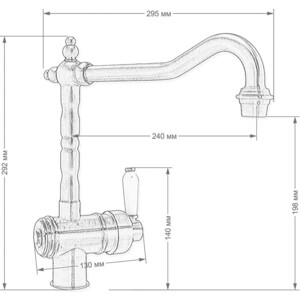 Смеситель для кухни Seaman Barcelone темная бронза (SSL-5077-BD)
