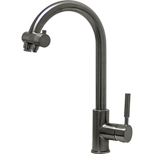 Смеситель для кухни Seaman Barcelone с подключением фильтра, светлая оружейная сталь (SSL-5226-GL)